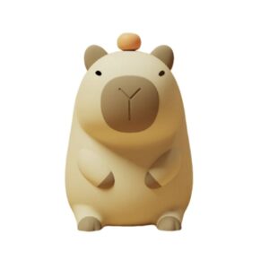 Lampa de noapte capybara din silicon pentru copii – USB, temporizator, lumina reglabila multicolor