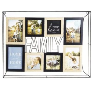 Rama foto multipla Family cu cadru metalic, 8 fotografii – Decor modern, ideal pentru cadou
