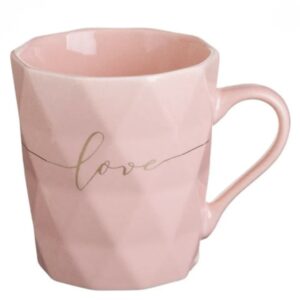 Cana Roz Triunghiuri Reliefate "Love" 360ml