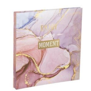 Album foto elegant Roz Marble „Enjoy Every Moment”, format mare – Ideal pentru cadou